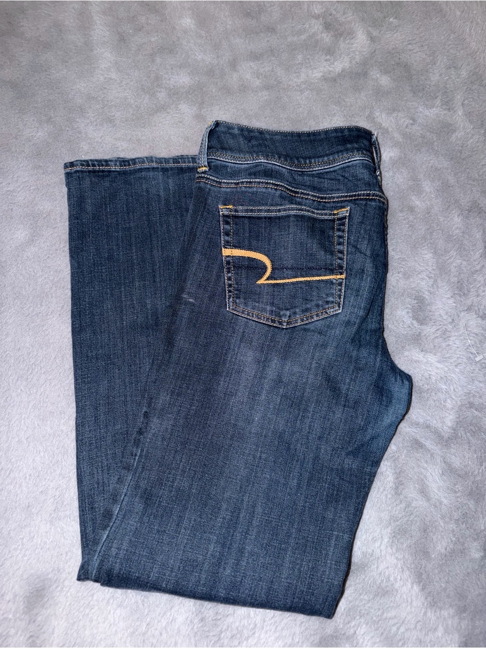 American Eagle Outfitters Dark Blue Boot Cut Jeans 12 regular